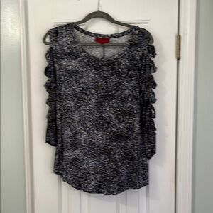 Stylish Black and Gray Women's Top